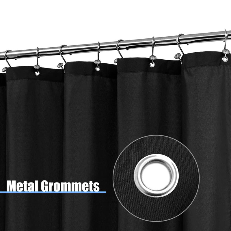 Ebern Designs Lughland Striped Shower Curtain with Hooks Included